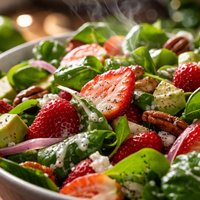 Strawberry and Spinach Salad with Poppy Seed Dressing