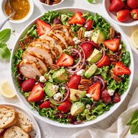 Strawberry and Warm Chicken Salad