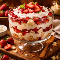 Strawberry Angel Food Trifle