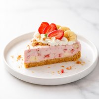 Strawberry Banana Ice Box Pie
