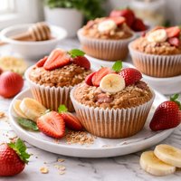 Strawberry Banana Muffins Gluten Free