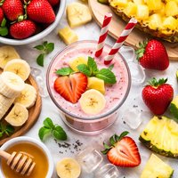 Strawberry Banana Pineapple Smoothie