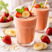 Strawberry Banana Sunrise Smoothie