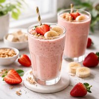 Strawberry Banana Tofu Smoothie