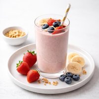 Strawberry Blueberry and Banana Smoothie