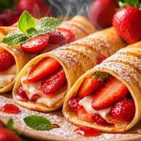 Strawberry Breakfast Crepes Mexico