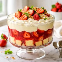 Strawberry Cheesecake Jello Trifle