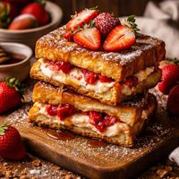Strawberry Cheesecake Stuffed French Toast