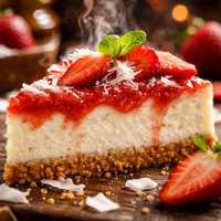 Strawberry Coconut Cheesecake