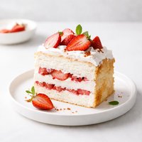 Strawberry Cream Angel Food Cake