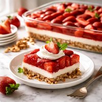 Strawberry Crush Jello with Pretzels