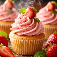 Strawberry Cupcakes with Strawberry Buttercream