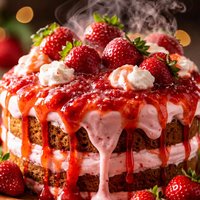 Strawberry Disaster Cake