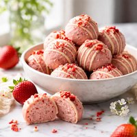 Strawberry Fudge Balls