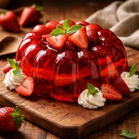 Strawberry Gelatin Dessert