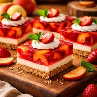 Strawberry Peach Gelatin Dessert