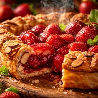 Strawberry Pie with Almond Stuffed Crust