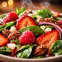 Strawberry Spinach Salad W Raspberry Key Lime Vinaigrette