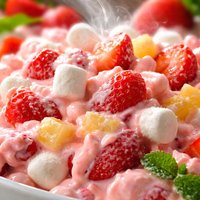 Strawberry Yogurt Marshmallow Jello Salad