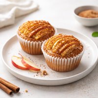 Striped Apple Cinnamon Muffins