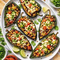 Stuffed and Baked Poblano Chiles