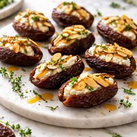 Stuffed Dates with Goat Cheese and Almonds