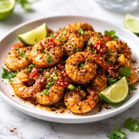 Succulent Spicy Garlic and Pepper Shrimp