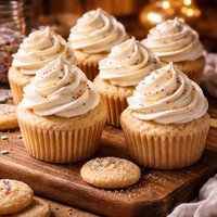 Sugar Cookie Cupcakes with Cream Cheese Frosting