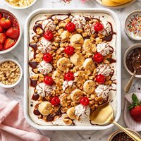 Sugar Free Banana Split Cake