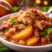 Sugar Free Fresh Peach Cobbler