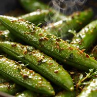 Sugar Snap Peas with Cumin and Thyme