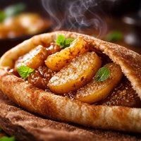 Sugared Pita with Fried Apples