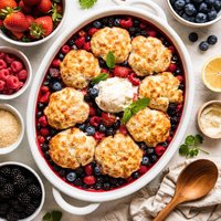 Summer Berry Dumpling Cobbler