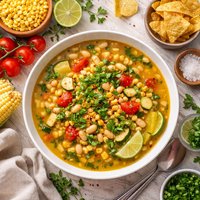 Summer Corn and White Bean Soup