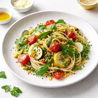 Summer Pasta with Herbs and Veggies