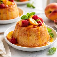 Summer Peach Pudding Dessert