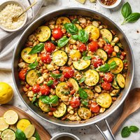 Summer Squash and White Bean Saute