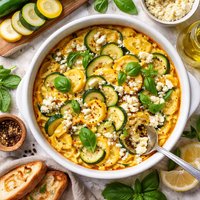 Summer Squash Custard with Goat Cheese