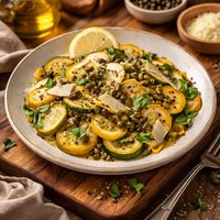 Summer Squash Salad with Lemon Capers and Parmesan