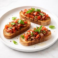Summertime Bruschetta Tomato and Basil