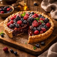 Summertime Chocolate Berry Pie