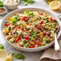 Summery Chopped Orzo Salad