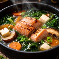 Sumo Salmon Miso Soup