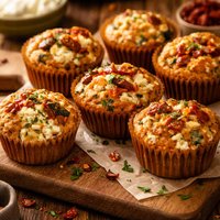 Sun Dried Tomato and Cottage Cheese Muffins Vegetarian