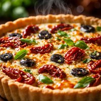 Sun Dried Tomato and Olive Quiche