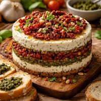 Sun Dried Tomato and Pesto Torta