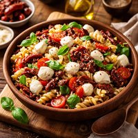 Sun Dried Tomato Fresh Mozzarella Pasta Salad