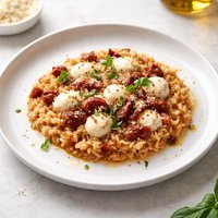 Sun Dried Tomato Risotto with Mozzarella