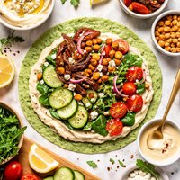 Sun Dried Tomato Wrap with White Bean Puree