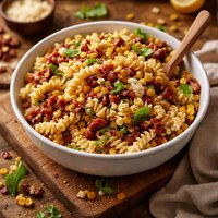 Sundried Tomato Corn and Bacon Pasta Salad